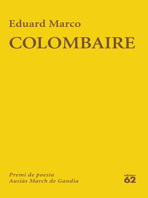 Title details for Colombaire by Eduard Marco - Wait list